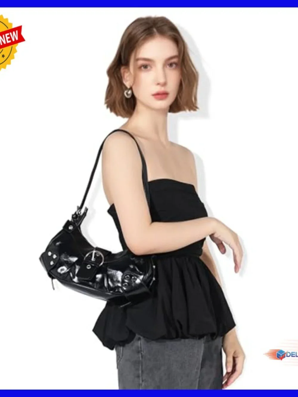 Genuine Leather Hobo Bag Adjustable Crossbody Shoulder Purse